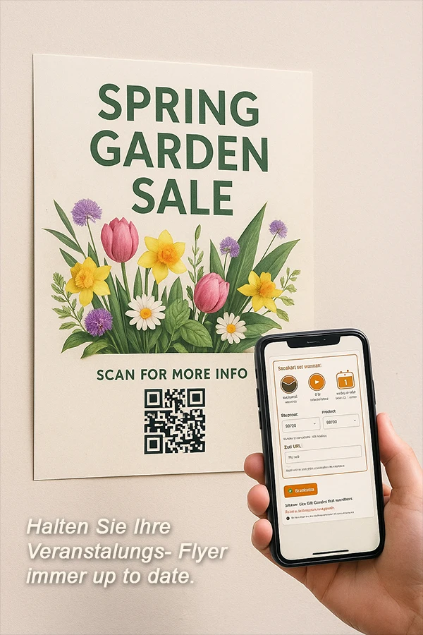QR code on event banners and posters
