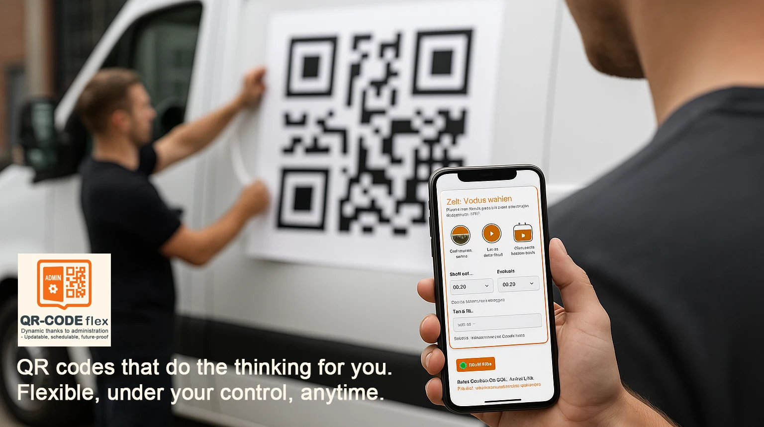 dynamic QR codes with administration