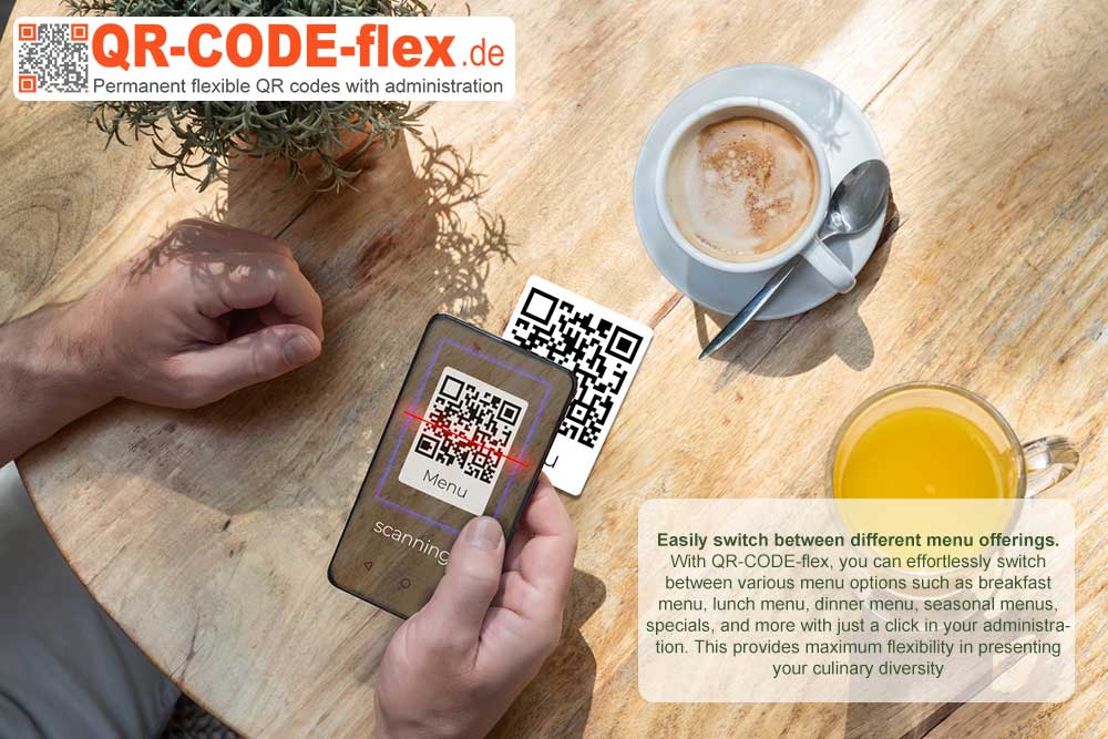 Special QR Codes with Link Management for Gastronomy